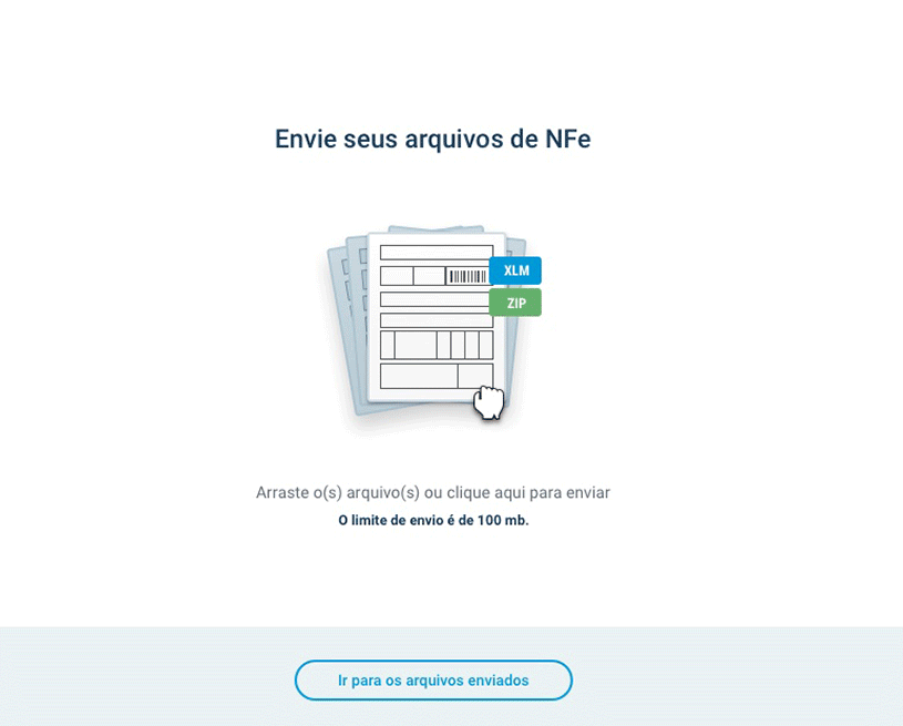 Microinteração de envio de arquivos NFe